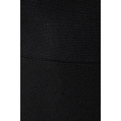 'Alase' black deep v-neck bandage dress